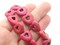 27 15mm Pink Dyed Synthetic Turquoise Stone Puffed Love Heart Beads Love Heart Beads
